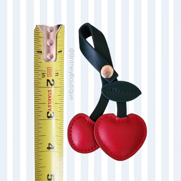 NEW! | Cherry Hearts Bag Charm - Picture 3 of 3